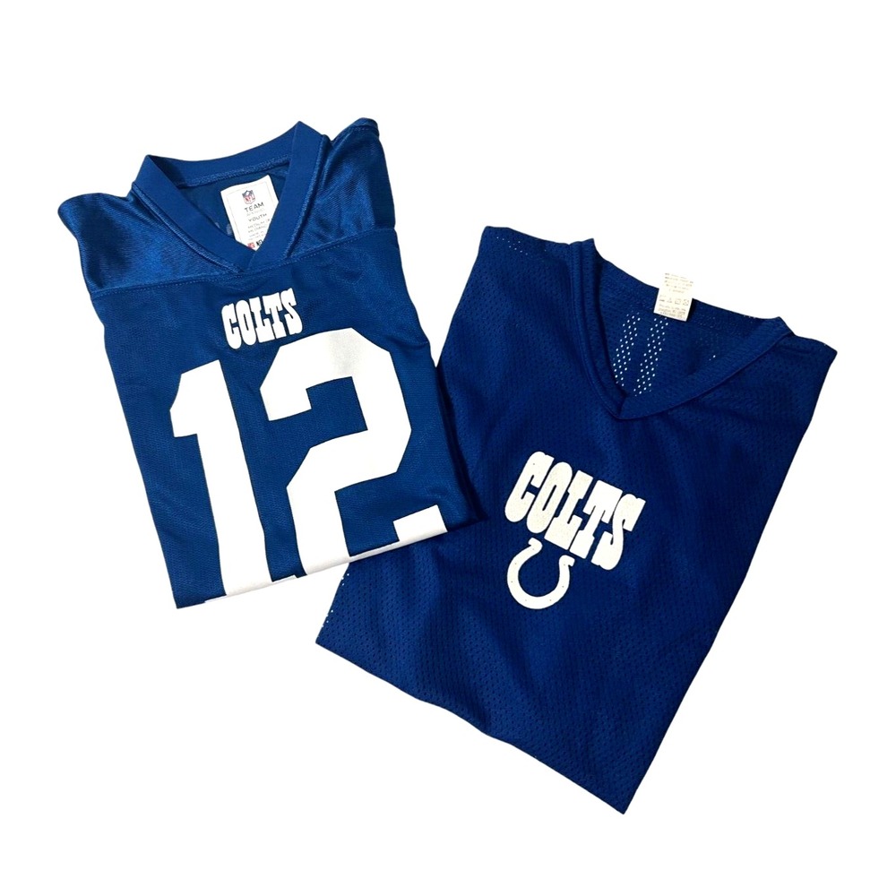 INDIANAPOLIS COLTS Andrew Luck #12 NFL Team Apparel Youth Jersey Sz M (Set of 2) - Picture 1 of 14